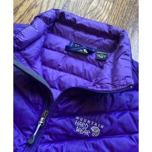 Mountain Hardwear Puffer Vest Womens Size Large Down 800 Fill Purple
